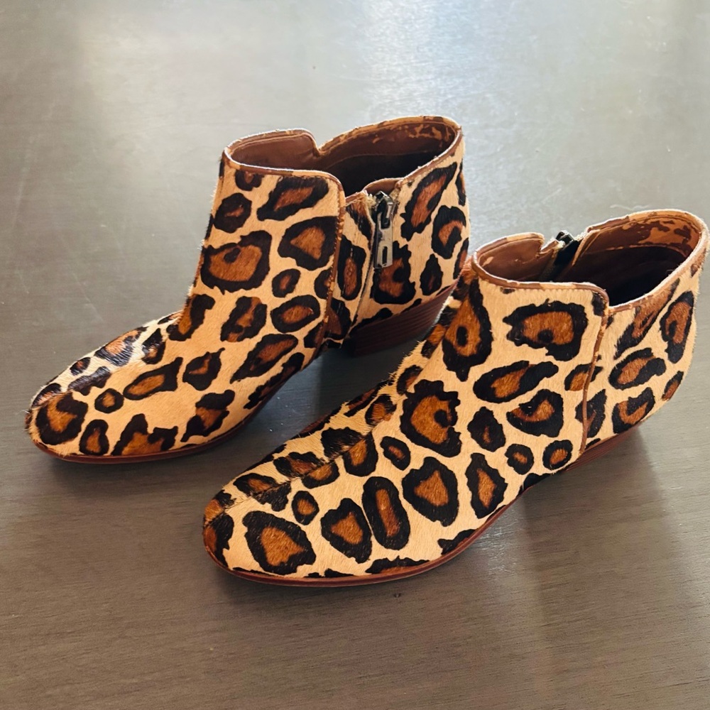 Sam Edelman-Walden, Animal Print/Leopard, Cow Hair, Ankle, Boots. Size-6.5m
